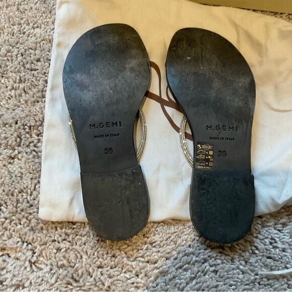 M. Gemi The Azzurra Silver Crystal Sandals - Picture 2 of 5